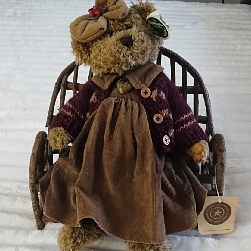 Charming Boyds Brown Teddy Bear with Dress